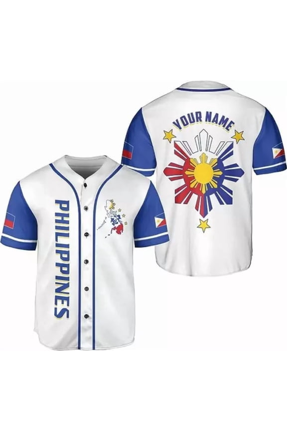 Personalized Philippines, Filipino Flag 3D Baseball Jersey Shirt - Hot Sale 2026