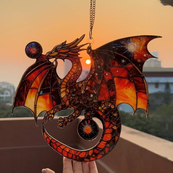 Personalized Phoenix Fire Suncatcher, Custom Acrylic Suncatcher, Custom Window Suncatcher, Family Window Hanging, Best Gift For Boyfriend 1859637751