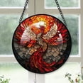 thumbnail image 1 of Personalized Phoenix Suncatcher Stained Glass Suncatchers, Phoenix Ornament for Sun Catcher Indoor Window, Phoenix Painted Glass Panel Décor kSpoX4, 1 of 5