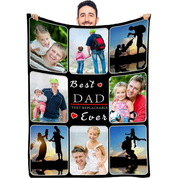 Personalized Photo Blanket Custom Blanket for Family Heart Blanket Birthday Gifts Graduation Gifts Wedding Gifts
