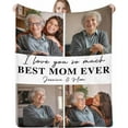 thumbnail image 1 of Personalized Photo Blanket Custom Blanket for Family Heart Blanket Birthday Gifts Graduation Gifts Wedding Gifts, 1 of 6