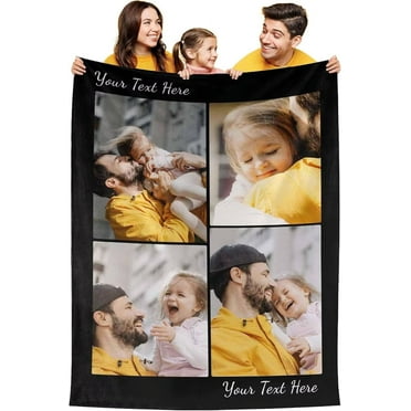 Personalized Photo Blanket Custom Blanket with Picture Friendship Blankets Customized Blanket Printed Blanket Gift to Best Friend 4 Photos