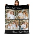 thumbnail image 1 of Personalized Photo Blanket for Family, Customized Bed Blanket with 10 Pictures for Mom Dad Custom Photos Throw Blanket for Best Friends, Personalized Gifts for Couple Girlfriend Boyfriend Blankets, 1 of 5