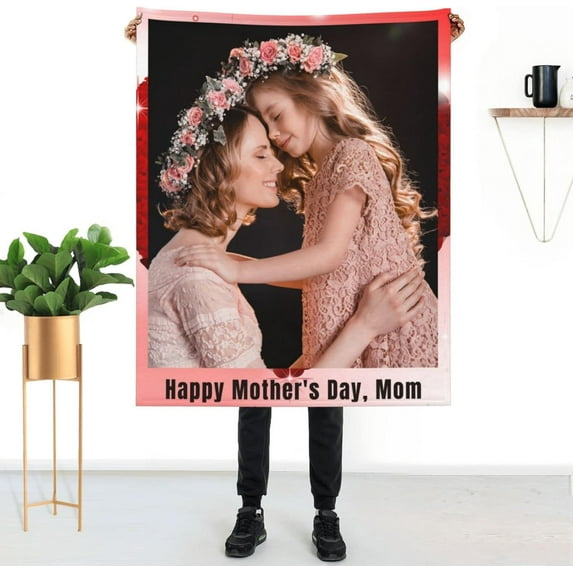 Personalized Photo Blankets, Custom Blankets, Gifts for Mom, Creative Gifts for Mom From Daughter and Son, Custom (Style-8)