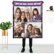 Personalized Photo Blankets, Custom Blankets, Gifts for Mom, Creative Gifts for Mom From Daughter and Son, Custom (Style-8)