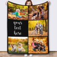 thumbnail image 1 of Personalized Photo Blankets Customized Throw Blankets with Picture Birthday Christmas Anniversary Valentines Mother's Day Gifts for Mom Women Best Friends Couple 6 Pictures Blankets, 1 of 5