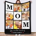 thumbnail image 1 of Personalized Photo Blankets Customized Throw Blankets with Picture Birthday Christmas Anniversary Valentines Mother's Day Gifts for Mom Women Best Friends Couple 6 Pictures Blankets, 1 of 5