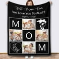 thumbnail image 1 of Personalized Photo Blankets Customized Throw Blankets with Picture Birthday Christmas Anniversary Valentines Mother's Day Gifts for Mom Women Best Friends Couple 6 Pictures Blankets, 1 of 5