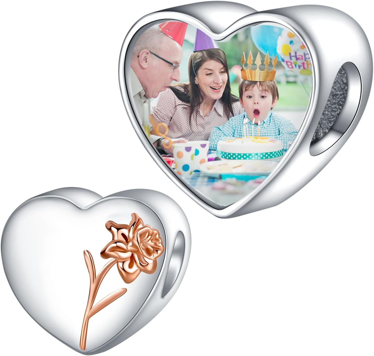 YESDerong Personalized Leather Bracelet for Men, Mens Leather Br 並行輸入品 Photo Engrave Charm