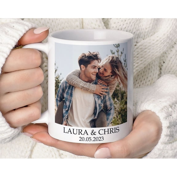 Personalized Photo Coffee Mug Photo and Text Custom Mug Photo Mug Personalised Gift For He