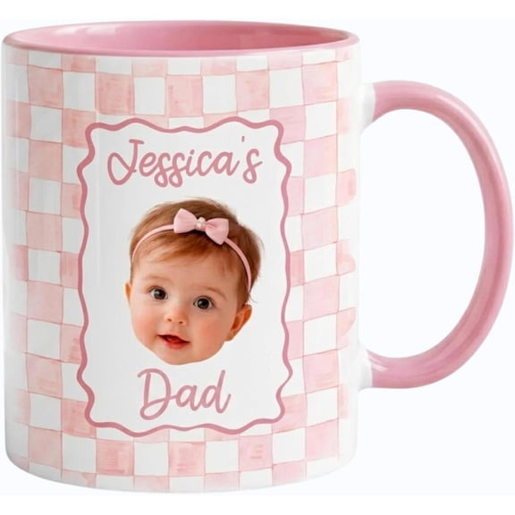 Personalized Photo For Dad, Custom Face Coffee, Fathers Day With Kids, AURORAVALLEY, 11oz-15oz Mug