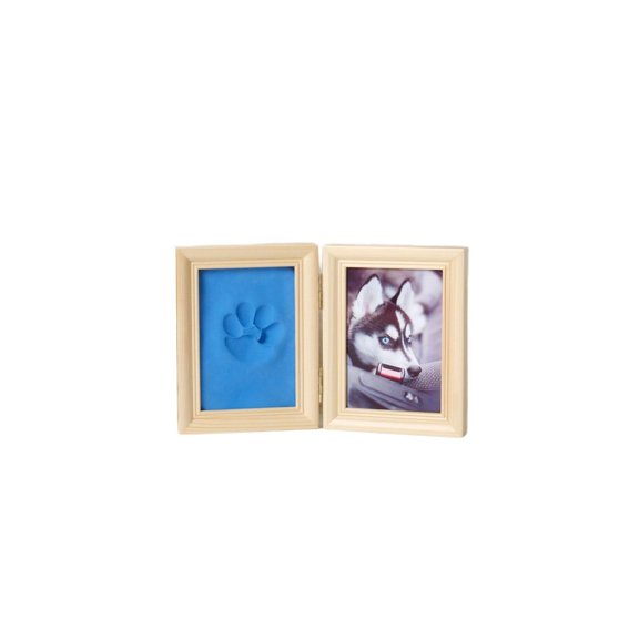 Personalized Photo Frame, Czzoypi Cherished Memories Pet Keepsake With Imprint Kit, High-Quality Wood Display For Unforgettable Moments Safe Paw Print Capture
