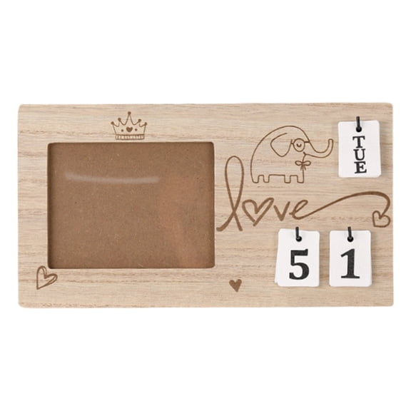 Personalized Photo Memory Birth Wooden Frame Ornament D Keepsake Engravable Sentimental Gift