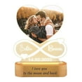 thumbnail image 1 of Personalized Photo Night Light, Custom Acrylic Plaque Lamp for Valentine's Day, Anniversary, Christmas, Birthday Gifts Unique Memorial Gift for Couples, Family, and Friends, 1 of 8