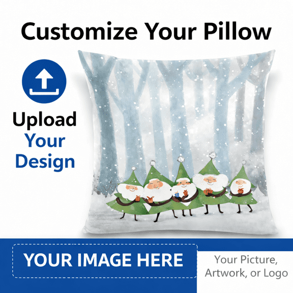 Personalized Photo Pillow Cover 16x16 Velvet Custom Throw Pillow Case Upload Your Picture Image Logo Design Cushion Cover
