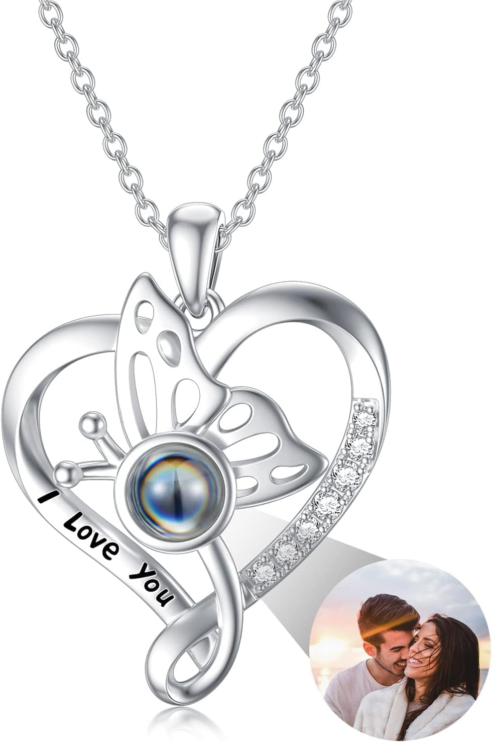 Customized Photo Projection Bracelet Heart Partner Love Gift