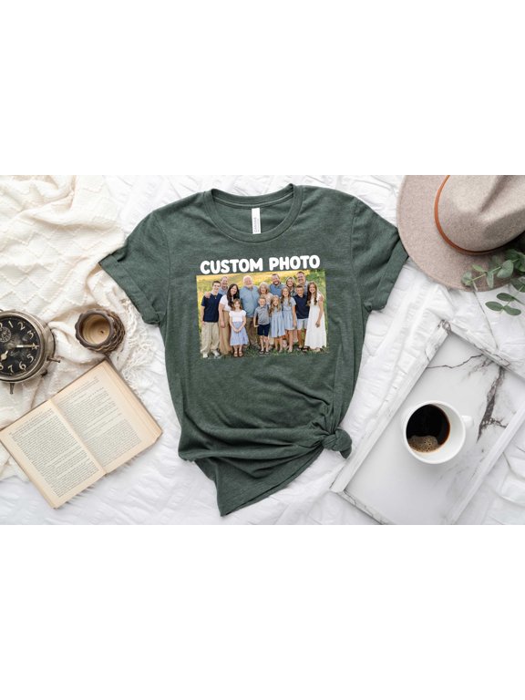 Personalized Photo T-Shirt,Custom Picture Shirt with Your Text, Perfect Gift Tshirt, Custom Graphic , Custom Logo Shirt, Make Your Own Shirt