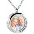 thumbnail image 1 of Personalized Photo & Text Cremation Locket Necklace for Ashes of Loved One Glass Memorial Loved Ones Pendant Urn Necklace Stainless Steel Keepsake Gifts, 1 of 7