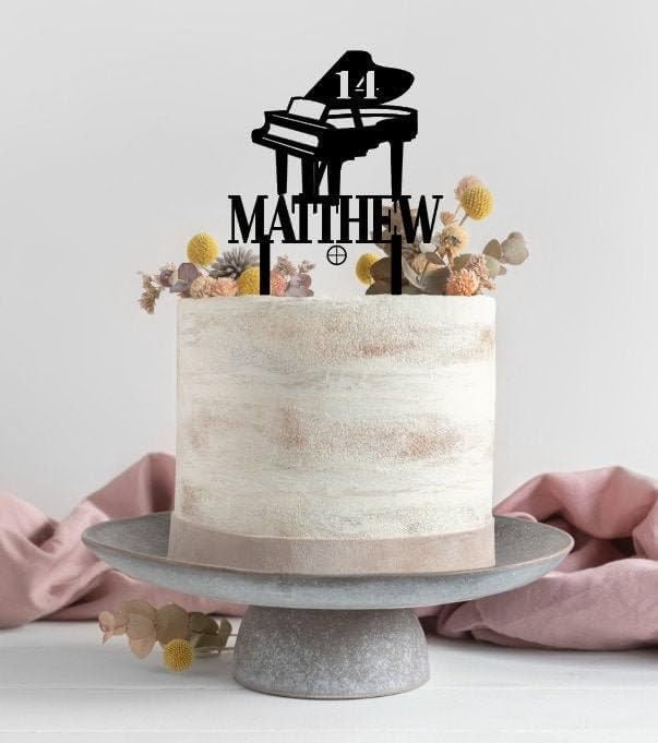 Piano Cake Topper – Musik-Birthday-Deko Für Kuchen & Party