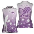 thumbnail image 1 of Personalized Pickleball Is My Passion Purple Women Sleeveless Polo XS-4XL, 1 of 5