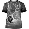 thumbnail image 1 of Personalized Pickleball Shirt 3D Pickleball Shirts for Men Women Gift for Pickleball Players Paddleball Lover Tshirt (Black, M), 1 of 8