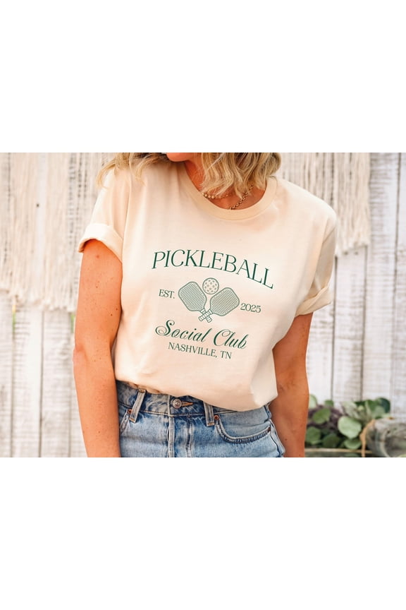 Personalized Pickleball Social Club Shirt - Custom Comfort Colors T-Shirt for Team Spirit and Game Day Fun