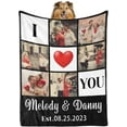 thumbnail image 1 of Personalized Picture Blankets with Family is Everything Custom Blanket with Picture for Mom Dad Grandpa Grandma Daughter Son Customized Throw Blankets for Thanksgiving Christmas, 1 of 6