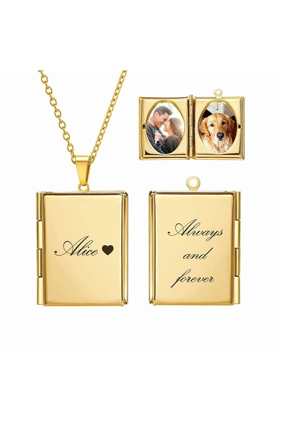 Personalized Picture Oval Locket Necklace for Women Custom Photo Butterfly Shell Necklace Memorial Locket Jewelry for Mom Wife