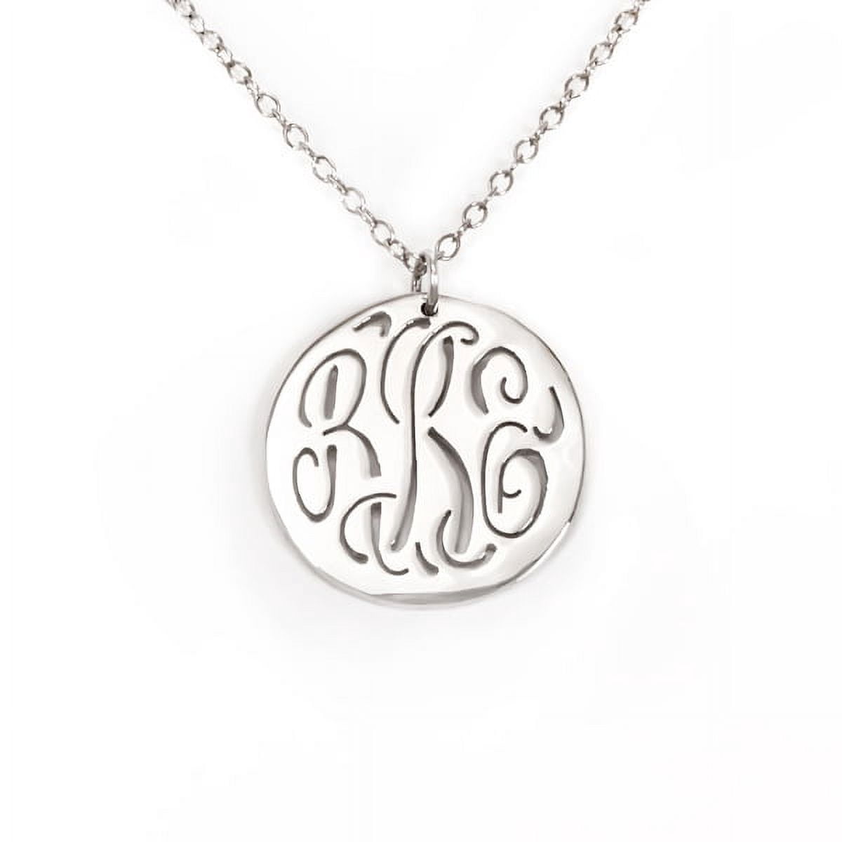 Personalized Pierced Monogram in 14kt Gold Plated Sterling Silver or Sterling Silver