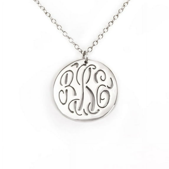 Personalized Pierced Monogram in 14kt Gold Plated Sterling Silver or Sterling Silver