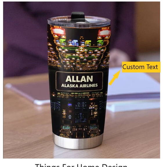 Personalized Pilot 20 oz Tumbler, Pilot Coffee Mug, Aviation tumbler, Panel Tumbler, Aviator Gift, Airline Mechanic, Pilot Gift For Man, Flying