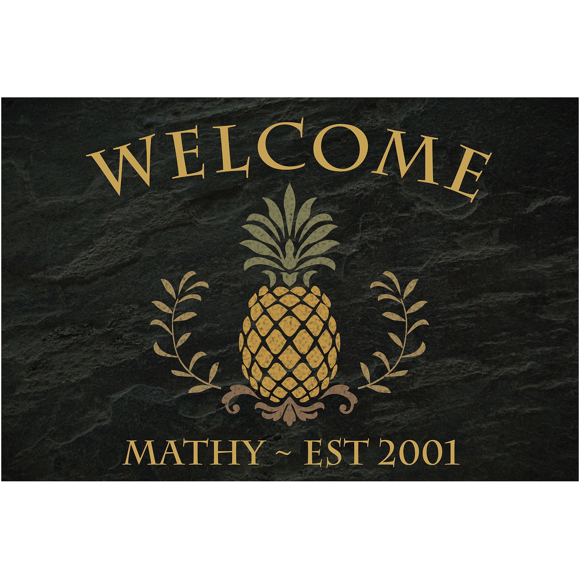Personalized Pineapple Doormat