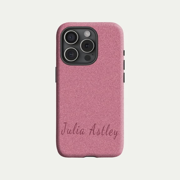 Personalized Pink Custom Name Phone Case durable chic monogram option gift ready for iPhone 17 16 15 14 13 12 11 Pro Max