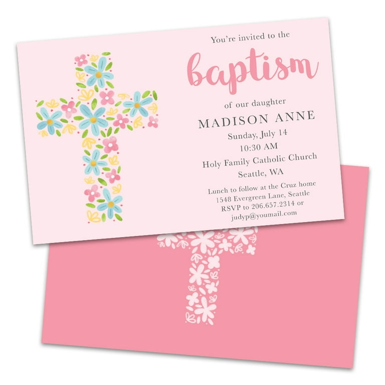 Personalized baptism invitation sales