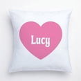 thumbnail image 1 of Personalized Pink Heart Throw Pillow, 1 of 1