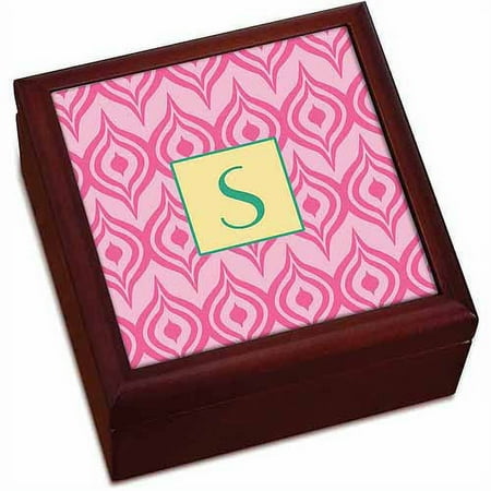 Personalized Pink Ikat Keepsake Box