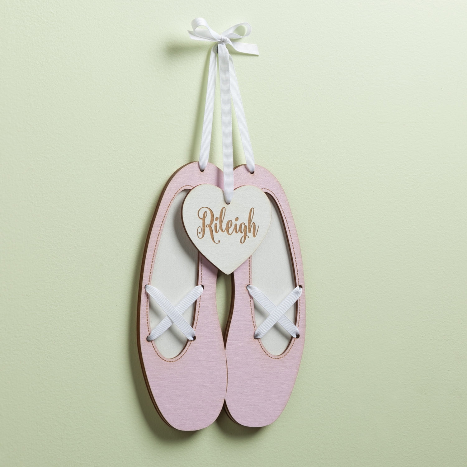 Personalized  Pink Wood Ballet Slippers