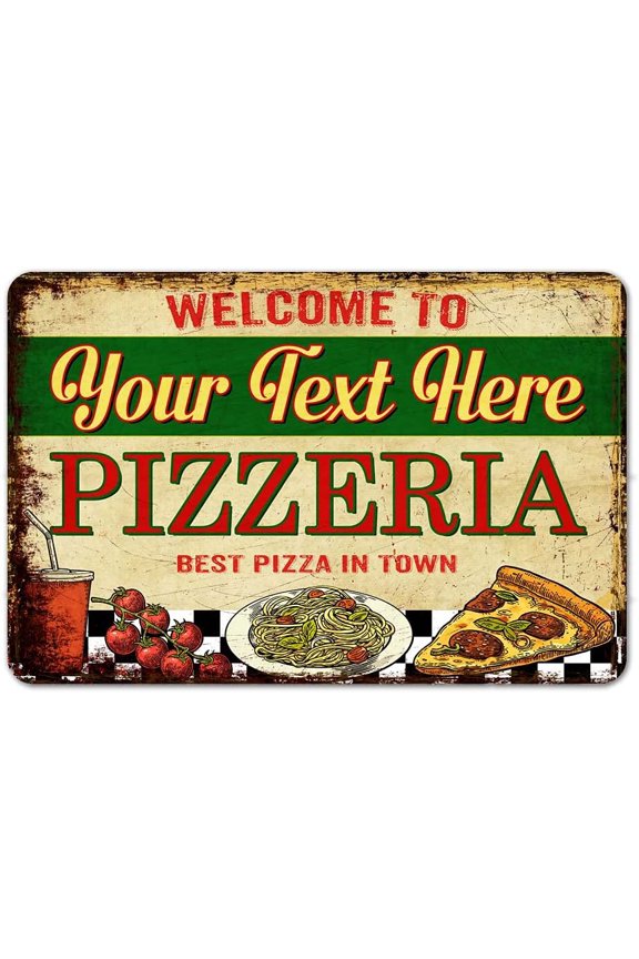 Personalized Pizzeria Sign Patio Decor Pizza Outdoor Bar Home Bar Kitchen Decor Custom 8x12 208120077001