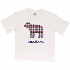 Personalized Plaid Bear T-Shirt