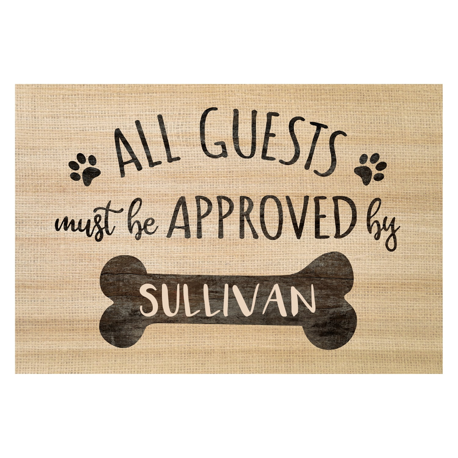 Custom Dog Photo Doormat - Visitors Must Be Approved By Welcome Mat