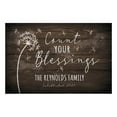 thumbnail image 1 of Personalized Planet 27x18 Count Your Blessings Inspirational Doormat with Custom Personalization Printed on Brown Rectangular 1/4” Thick Non Slip Mat for Kitchen Hallway Deck or Porch, 1 of 6