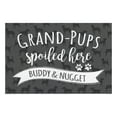 thumbnail image 1 of Personalized Planet 27x18 Grand Pups Spoiled Here Doormat with Custom Personalization Printed on Gray Rectangular 1/4” Thick Non Slip Mat for Kitchen Hallway Deck or Porch, 1 of 6