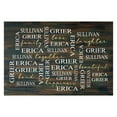 thumbnail image 1 of Personalized Planet 27x18 Love Laughter Beautiful Together Happiness Family of 3 Doormat with Custom Names Printed on Brown Rectangular 1/4” Thick Non Slip Mat for Kitchen Hallway Deck or Porch, 1 of 6