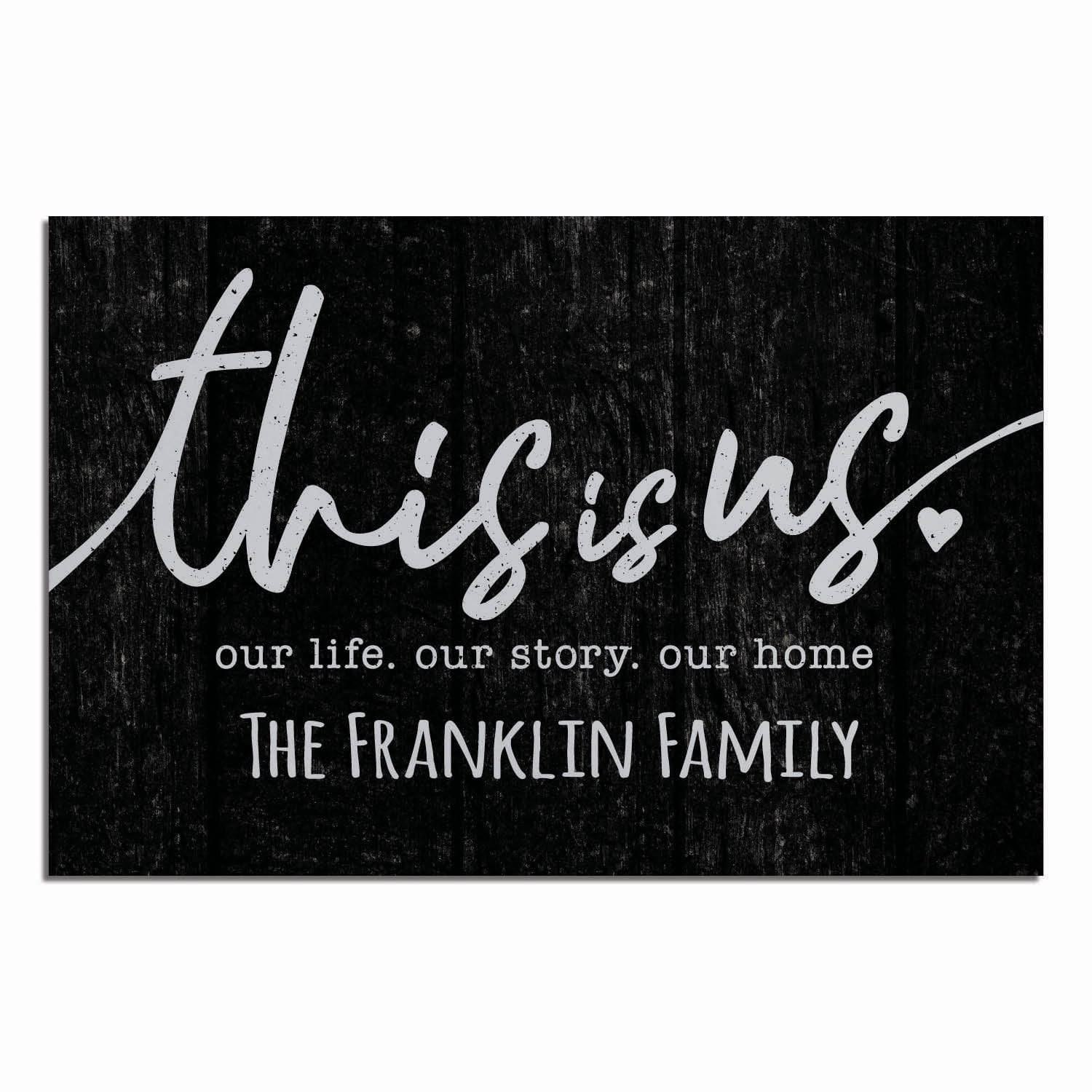 Personalized Planet 27x18 This Is Us Personalized Doormat on Durable Indoor Outdoor Low Profile Mat with Non Slip Rubber Backing