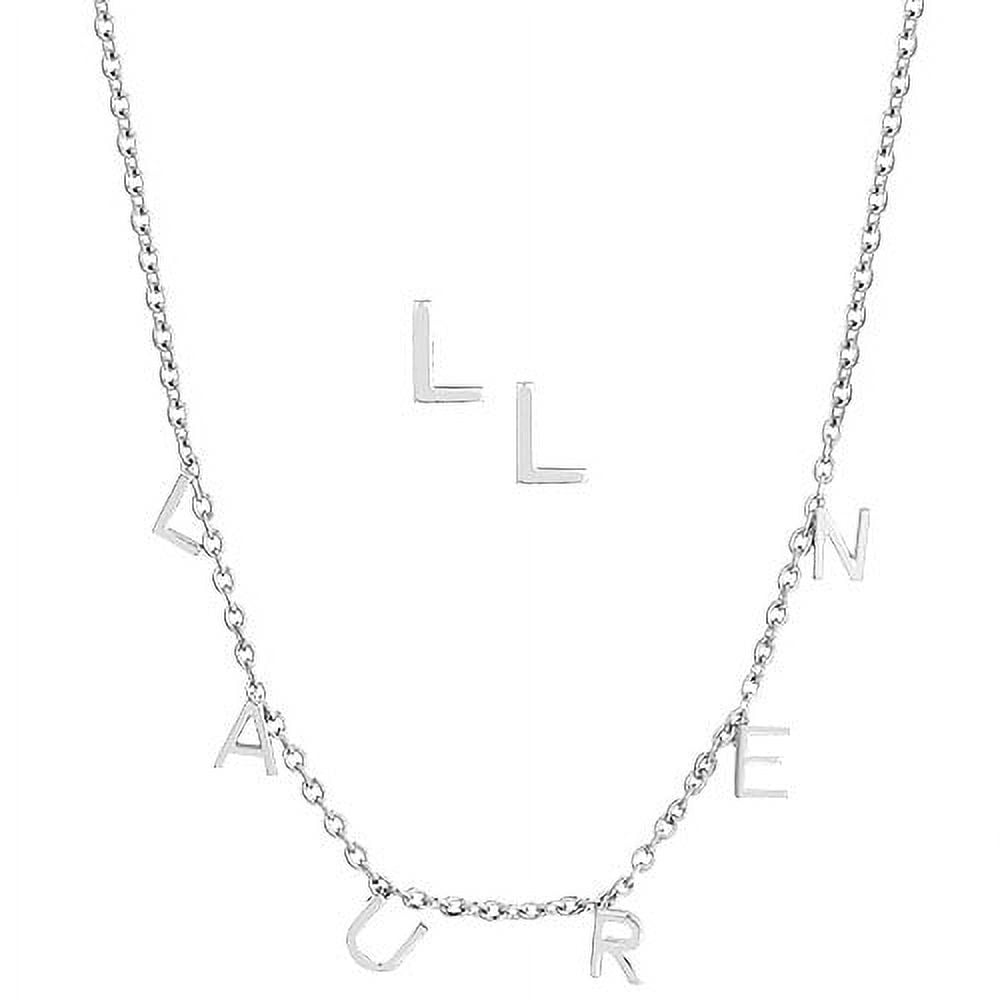 Personalized Planet Dainty Name Choker and Initial Earring Set ,Women's