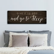 Personalized Planet Give It To God And Go To Sleep 27  x 9  Canvas Art Prints