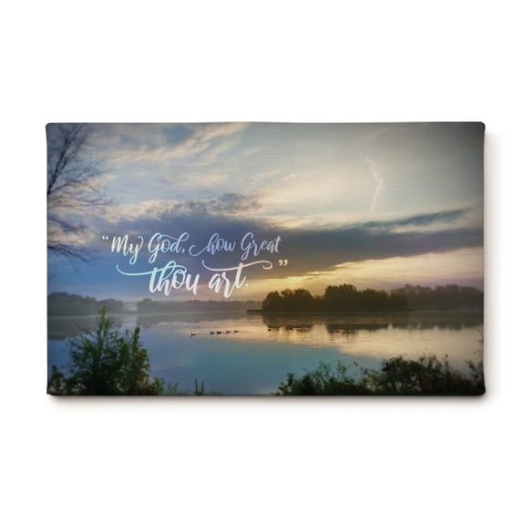 Personalized Planet My God, How Great Thou Art Spiritual Canvas Print | Faith Inspired Wall Artwork Ready to Hang in Office, Hallway, Kitchen or Family Room | 10x16
