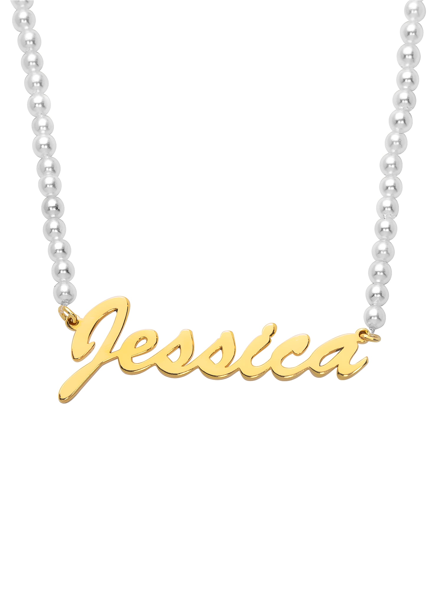Personalized Planet Hollywood Script Name Shell Pearl Necklace