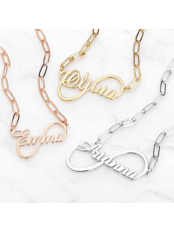 Infinity, Necklace, Brass, 19 inches