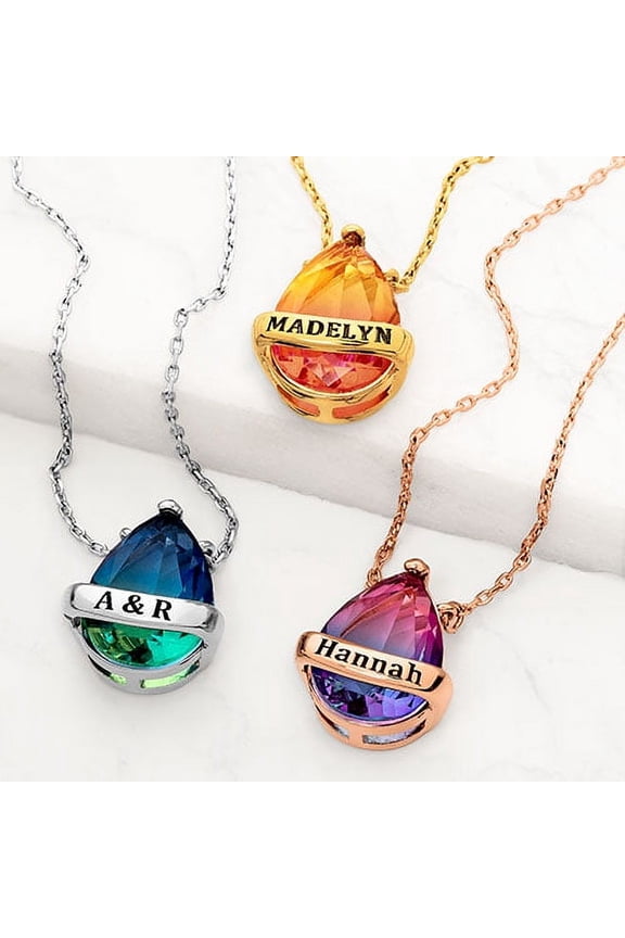 Banner Iridescent Crystal Teardrop Necklace ,Women's